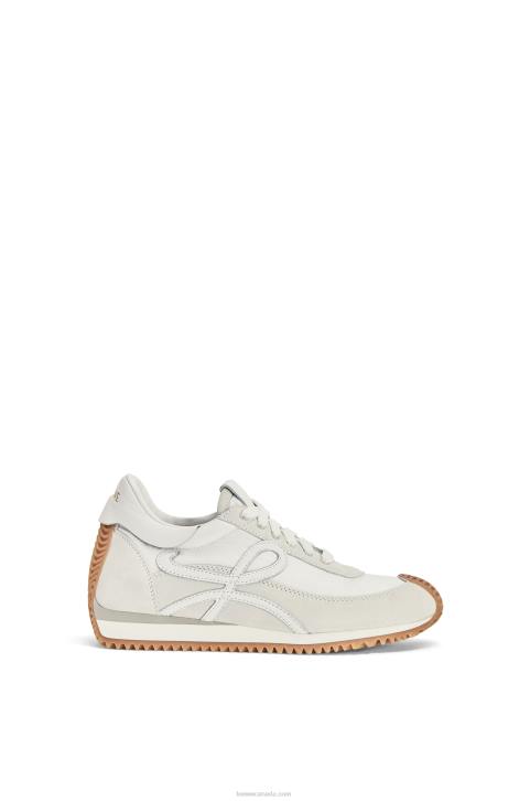 Loewe Flow runner in suede and nylon 688V643 Women White