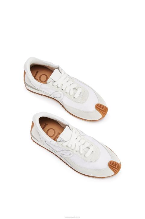 Loewe Flow runner in suede and nylon 688V643 Women White