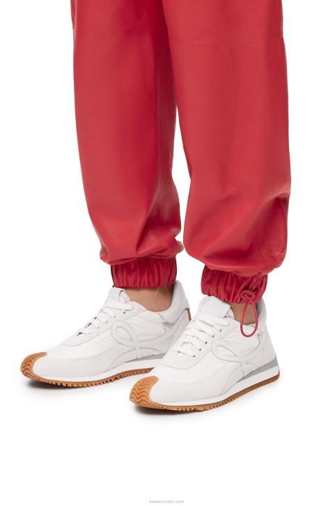 Loewe Flow runner in suede and nylon 688V643 Women White