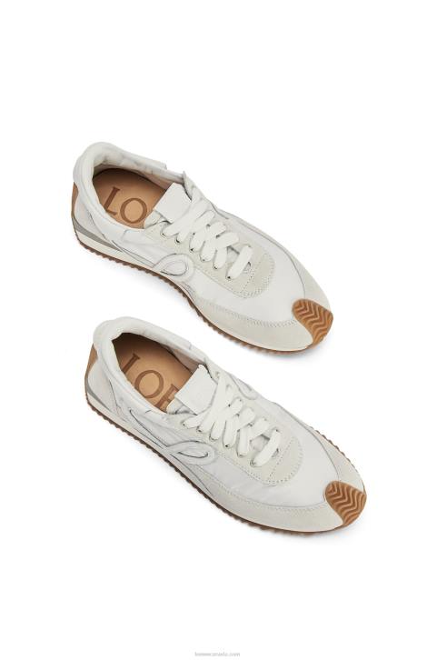 Loewe Flow runner in suede and nylon 688V643 Women White