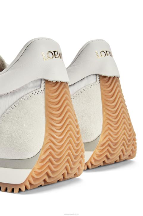 Loewe Flow runner in suede and nylon 688V643 Women White