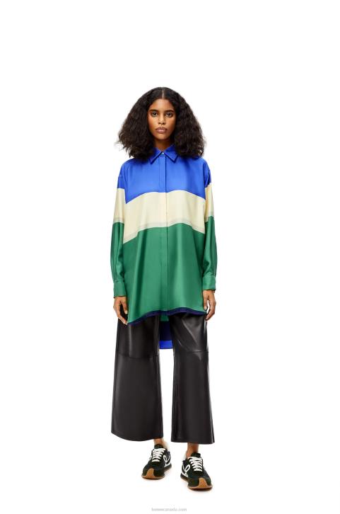 Loewe Flow runner in suede and nylon 688V647 Women Forest Green